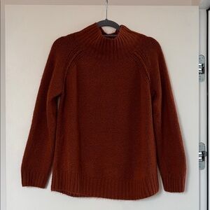 Jones NY Rust Loose Mock Neck Raglan Soft Sweater L EUC